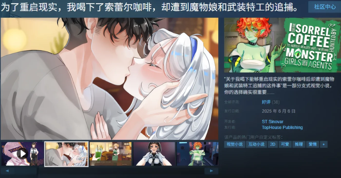 图片[2]-[PC游戏]T14401 为了重启现实，我喝下了索蕾尔咖啡，却遭到魔物娘和武装特工的追捕。Steam官方中文版 [新作/1.6G]-资源巴士