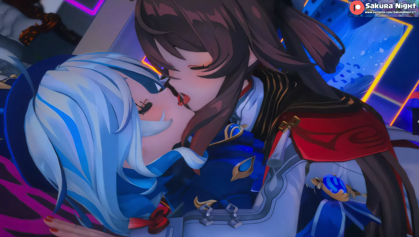 [同人动画]H2419 Sakura Night 大佬10月新作：N°33 胡桃+芙宁娜-原神银趴 [新作/3G]-资源巴士